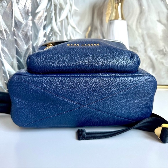 Marc Jacobs Mini Blue Leather Backpack NWT - Picture 10 of 13